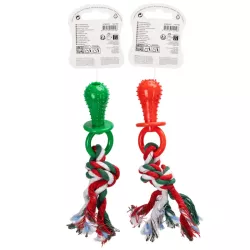 Świąteczna zabawka dla psa z kolcami TPR i sznurkiem - gryzak L19xW4xH4cm - 8719138144198