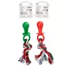 Świąteczna zabawka dla psa z kolcami TPR i sznurkiem - gryzak L19xW4xH4cm - 8719138144198