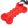 Świąteczna zabawka dla psa kość TPR i sznurkiem - gryzak L20xW4.5xH1.5cm - 8719138144204