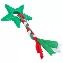 Świąteczna zabawka dla psa gwiazda TPR z warkoczem - gryzak L16.5xW9.2xH1.5cm - 8719138144211