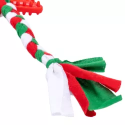 Świąteczna zabawka dla psa gwiazda TPR z warkoczem - gryzak L16.5xW9.2xH1.5cm - 8719138144211