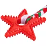 Świąteczna zabawka dla psa gwiazda TPR z warkoczem - gryzak L16.5xW9.2xH1.5cm - 8719138144211