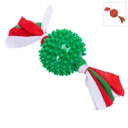 Świąteczna zabawka dla psa piłka TPR cukierek - gryzak L17xW6.5xH6.5cm - 8719138144228