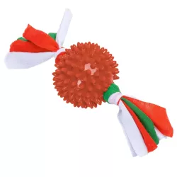Świąteczna zabawka dla psa piłka TPR cukierek - gryzak L17xW6.5xH6.5cm - 8719138144228
