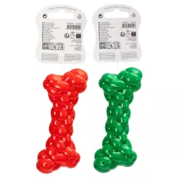 Zabawka dla psa kość TPR z piszczkiem - gryzak L14xW6xH3cm - 8719138144242