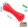 Zabawka dla psa kość TPR plecionka z piszczkiem - gryzak L15.2xW5xH2.6cm - 8719138144259