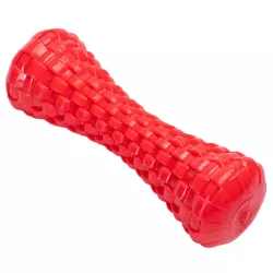 Zabawka dla psa kość TPR plecionka z piszczkiem - gryzak L15.2xW5xH2.6cm - 8719138144259
