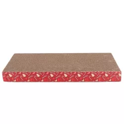 Papierowy drapak dla kota z kocimiętką - tektura falista 43x22x4cm - 8719138144310