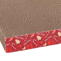 Papierowy drapak dla kota z kocimiętką - tektura falista 43x22x4cm - 8719138144310