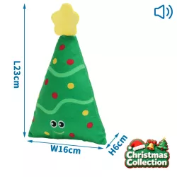 Pluszowa zabawka dla psa choinka z gwiazdką i piszczkiem - 23cm - 8719138144327