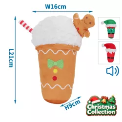 Pluszowa zabawka dla psa mix wzorów z piszczkiem - L21xW16xH9cm - 8719138144334