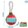 Pluszowa zabawka dla psa z pętlą sznurkową i piszczkiem - 25cm - 8719138144358