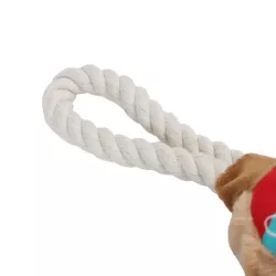Pluszowa zabawka dla psa z pętlą sznurkową i piszczkiem - 25cm - 8719138144358