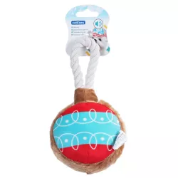 Pluszowa zabawka dla psa z pętlą sznurkową i piszczkiem - 25cm - 8719138144358