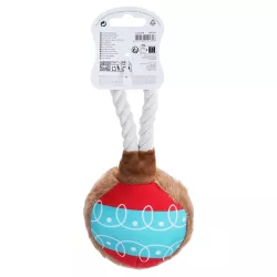 Pluszowa zabawka dla psa z pętlą sznurkową i piszczkiem - 25cm - 8719138144358