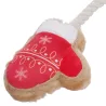 Pluszowa zabawka dla psa rękawiczki na sznurku z piszczkiem - 47cm - 8719138144365