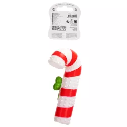 Winylowa zabawka dla psa laska cukrowa z piszczkiem - 16cm - 8719138144402