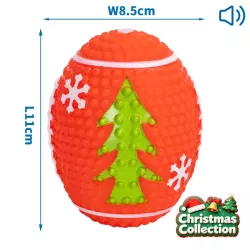 Winylowa piłka do rugby dla psa z piszczkiem - 11cm - 8719138144419