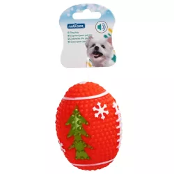Winylowa piłka do rugby dla psa z piszczkiem - 11cm - 8719138144419