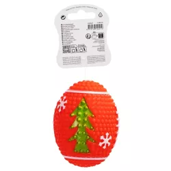 Winylowa piłka do rugby dla psa z piszczkiem - 11cm - 8719138144419