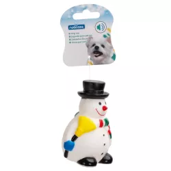 Winylowa zabawka dla psa bałwanek z piszczkiem - 11cm - 8719138144433