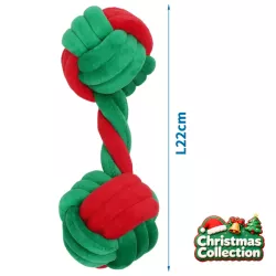 Zabawka dla psa z liny w kształcie hantli - 22cm - 8719138144518