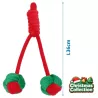 Zabawka dla psa z liny z dwiema kulkami - 36cm - 8719138144525