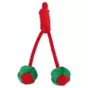 Zabawka dla psa z liny z dwiema kulkami - 36cm - 8719138144525