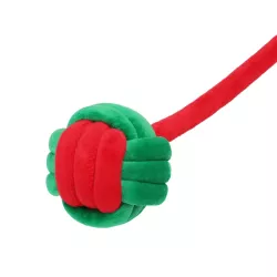 Zabawka dla psa z liny z dwiema kulkami - 36cm - 8719138144525