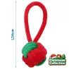 Zabawka dla psa z liny z kulką i pętlą - 24cm - 8719138144532