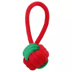Zabawka dla psa z liny z kulką i pętlą - 24cm - 8719138144532