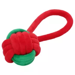 Zabawka dla psa z liny z kulką i pętlą - 24cm - 8719138144532