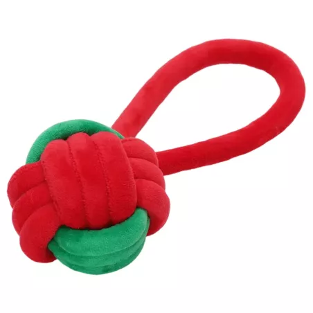 Zabawka dla psa z liny z kulką i pętlą - 24cm - 8719138144532