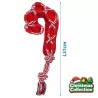 Zabawka dla psa z liny cukrowa laska z frędzlami - 37cm - 8719138144549