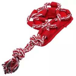 Zabawka dla psa z liny cukrowa laska z frędzlami - 37cm - 8719138144549