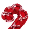 Zabawka dla psa z liny cukrowa laska z frędzlami - 37cm - 8719138144549