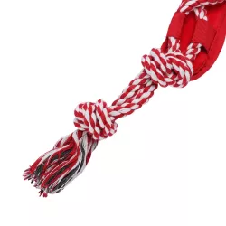 Zabawka dla psa z liny cukrowa laska z frędzlami - 37cm - 8719138144549