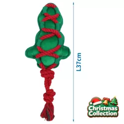Zabawka dla psa z liny choinka z frędzlami - 37cm - 8719138144556