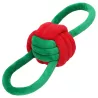 Zabawka dla psa z liny podwójna pętla i kulka - 23cm - 8719138144563