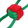 Zabawka dla psa z liny podwójna pętla i kulka - 23cm - 8719138144563