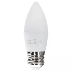 Żarówka świeczka LED C37 E27 6W RGB+3000K kolorowa i ciepła z pilotem - 8433325418427