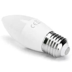 Żarówka świeczka LED C37 E27 6W RGB+3000K kolorowa i ciepła z pilotem - 8433325418427