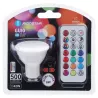 Żarówka reflektorek LED GU10 6W RGB+3000K kolorowa i ciepła z pilotem - 8433325418441