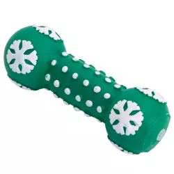 Winylowa zabawka Święty Mikołaj z płatkami śniegu piszcząca zabawka dla psa 13x5cm - 8719138144440