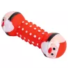 Winylowa zabawka Święty Mikołaj z płatkami śniegu piszcząca zabawka dla psa 13x5cm - 8719138144440