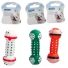 Winylowa zabawka Święty Mikołaj z płatkami śniegu piszcząca zabawka dla psa 13x5cm - 8719138144440