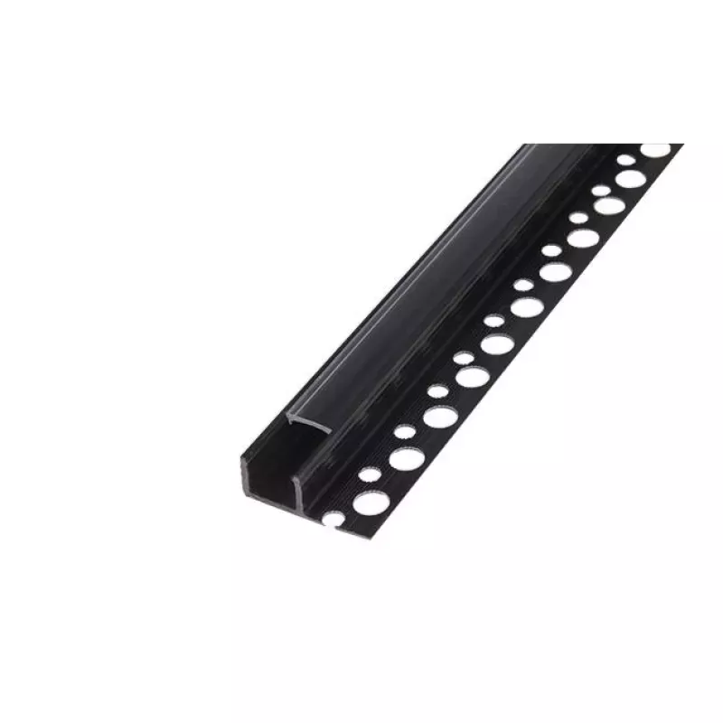Profil LED PCV 33x12 Wpusz glazura czarny 2m Tran - 5904703007630