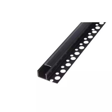 Profil LED PCV 33x12 Wpusz glazura czarny 2m Tran - 5904703007630