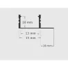 Profil LED PCV 33x12 Wpusz glazura czarny 2m Tran - 5904703007630