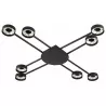 Żyrandol LED GX53 Zibo x8 czarny-5904703032182